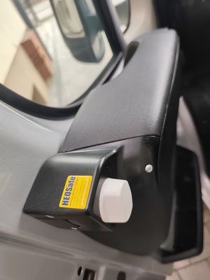 Przód kampera — Fiat Ducato, logo Europeo, tablice GWE 9556S